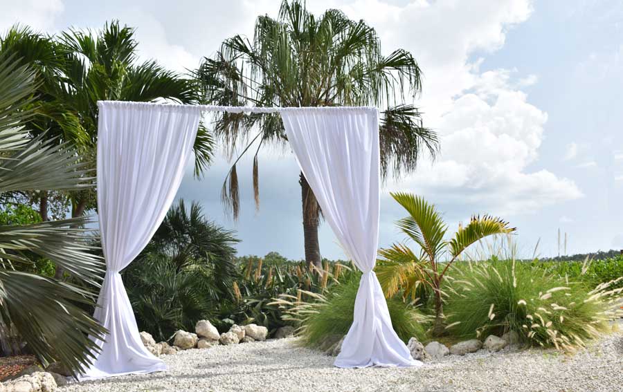 Backdrop rentals setup step 1